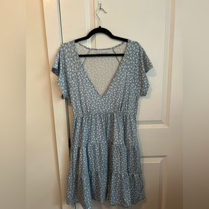 Urban Outfitters Floral Babydoll tiered t shirt dress